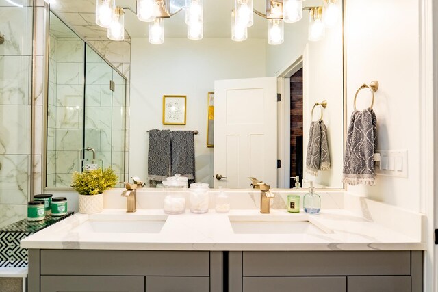 1009 Lathrop Ave, Forest Park, IL 60130 - full bath with double vanity and a shower stall