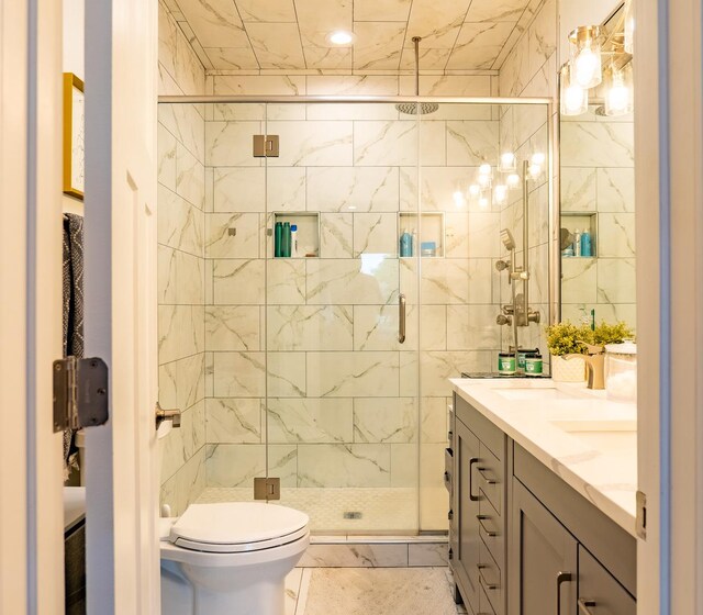1009 Lathrop Ave, Forest Park, IL 60130 - full bath with vanity, a stall shower, and toilet