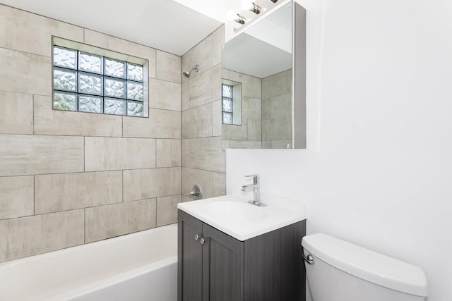 151 Amy St, Chicago Heights, IL 60411 - bathroom featuring vanity, plenty of natural light, toilet, and  shower combination