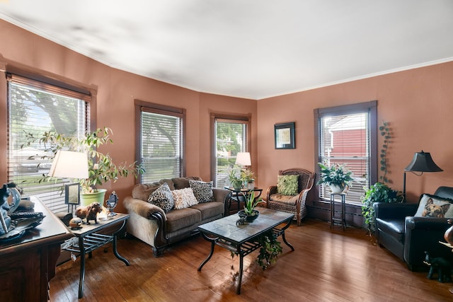 96 E Quincy St, Riverside, IL 60546 - living area with wood finished floors, plenty of natural light, and crown molding