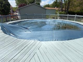 528 Ivy Ct, Round Lake Beach, IL 60073 - view of pool with a wooden deck