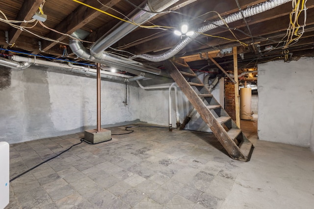 718 Sycamore St, Ottawa, IL 61350 - unfinished basement with water heater