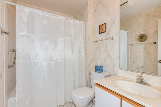 241 Old Oak Ct W, Buffalo Grove, IL 60089 - full bath with vanity, toilet, and shower / bathtub combination with curtain