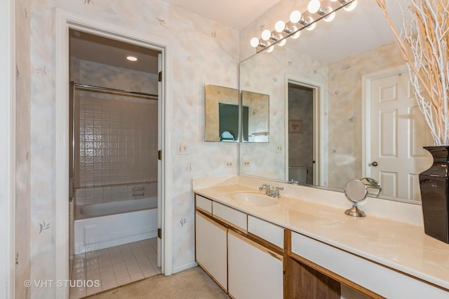 241 Old Oak Ct W, Buffalo Grove, IL 60089 - full bathroom with vanity, tub / shower combination, and toilet