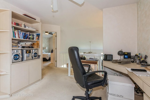 241 Old Oak Ct W, Buffalo Grove, IL 60089 - office space with a ceiling fan and light colored carpet