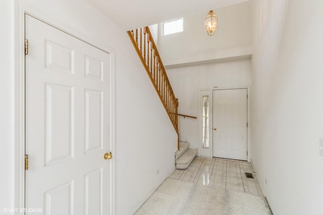 367 S Crown Ct, Palatine, IL 60074 - entryway featuring stairway and baseboards
