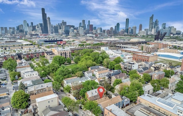 1735 S Desplaines St, Chicago, IL 60616 - drone / aerial view of city skyline
