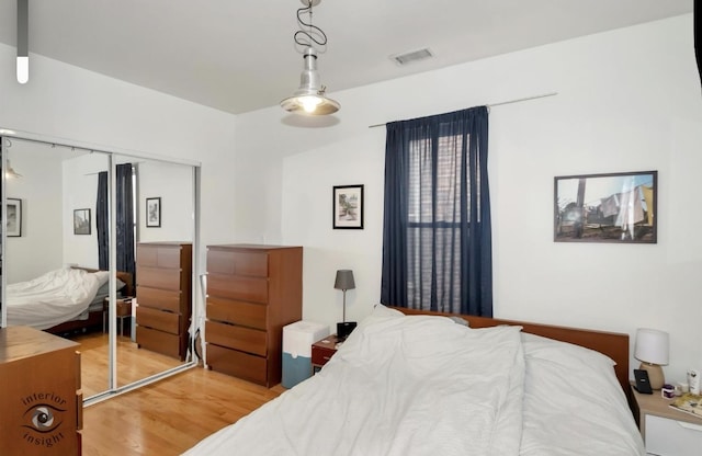1735 S Desplaines St, Chicago, IL 60616 - bedroom featuring light wood-style flooring and a closet