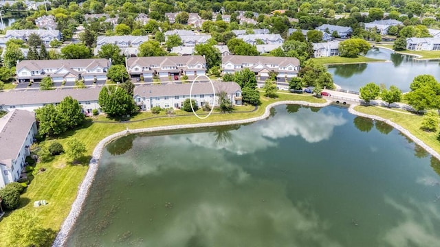 1924 Golden Gate Ln, Naperville, IL 60563 - aerial perspective of suburban area featuring a large body of water
