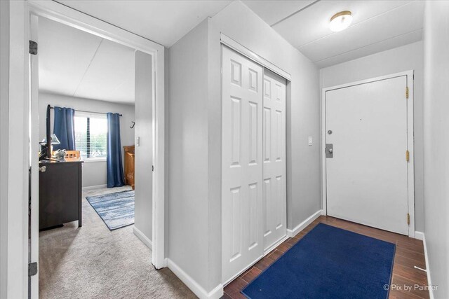 210 E Fountainview Ln Unit 2B, Lombard, IL 60148 - foyer featuring baseboards and wood finished floors