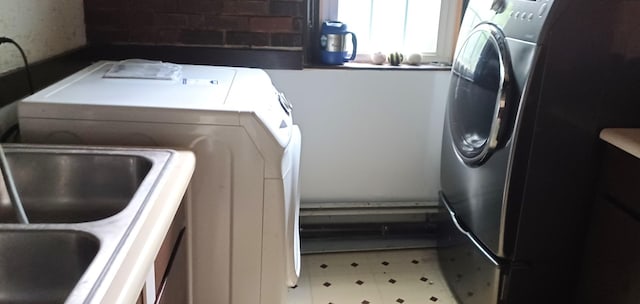 809 S Lynn St, Champaign, IL 61820 - laundry room featuring tile patterned floors