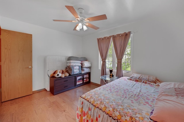 1565 Stefanie Ln, Bourbonnais, IL 60914 - bedroom featuring light wood finished floors and a ceiling fan