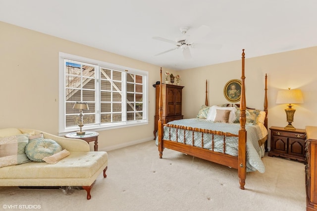 289 S S Shore Ln, Lake Forest, IL 60045 - bedroom with light carpet, baseboards, and ceiling fan