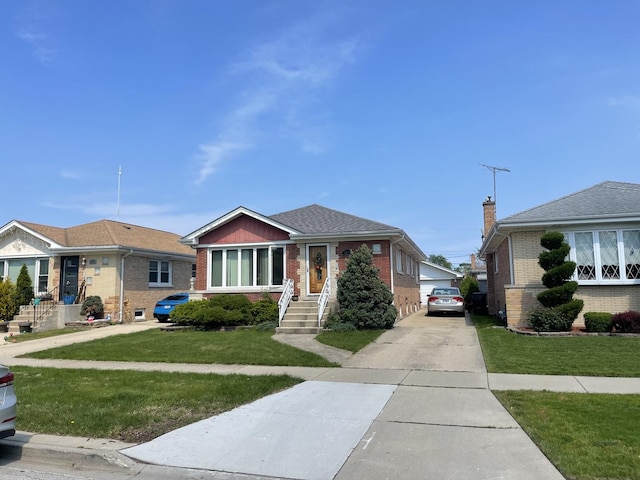 4549 N Canfield Ave, Norridge, IL 60706 - view of front facade featuring brick siding and a front yard