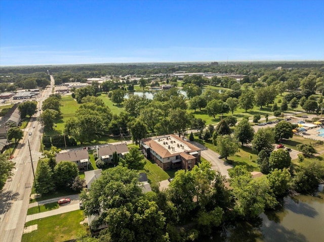 824 Mcgregor St Unit 4, Bloomington, IL 61701 - drone / aerial view of a tree filled landscape and a nearby body of water