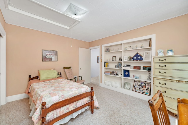 810 Glenwood Ave, Joliet, IL 60435 - bedroom with attic access and light carpet
