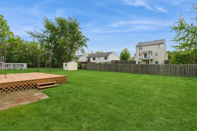 1714 Daybreak Ln, Zion, IL 60099 - view of yard featuring a wooden deck