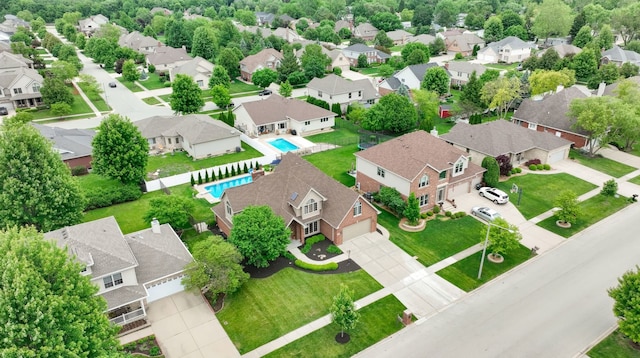 373 W Joliet Hwy, New Lenox, IL 60451 - aerial view of residential area featuring a pool area