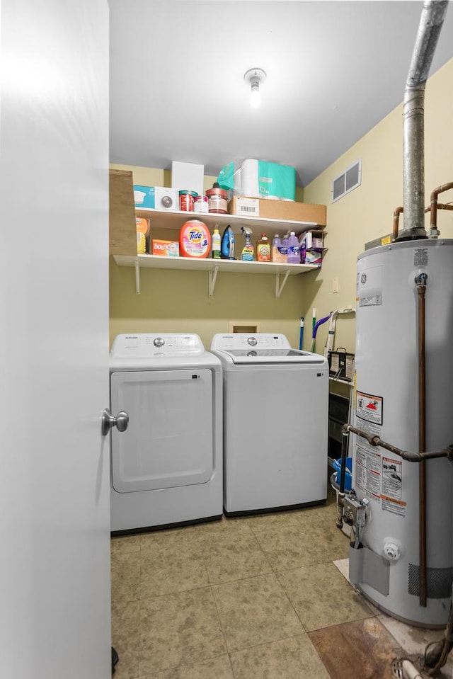 7260 S Adams St Unit C, Willowbrook, IL 60527 - laundry room with water heater and washer and dryer