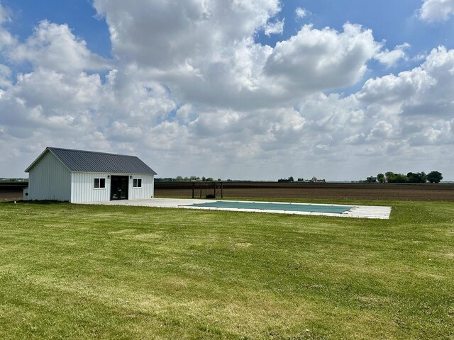 2034 Gittleson Rd, Rochelle, IL 61068 - view of grassy yard with a pole building and an outdoor structure