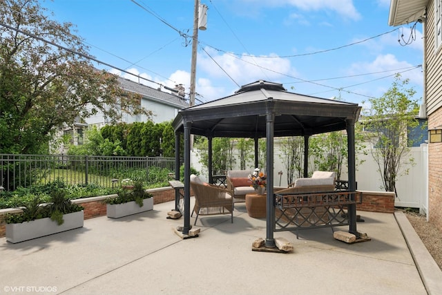 914 Meadowcrest Rd, La Grange Park, IL 60526 - fenced backyard with a gazebo, a patio area, and an outdoor hangout area