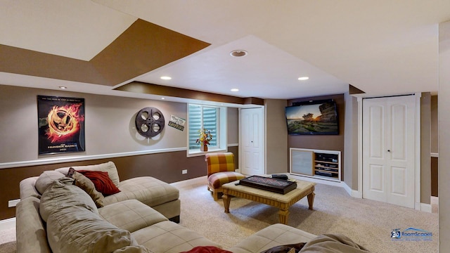 1535 S Douglas Ave, Arlington Heights, IL 60005 - carpeted living room with baseboards and recessed lighting