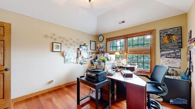 1535 S Douglas Ave, Arlington Heights, IL 60005 - office featuring wood finished floors and lofted ceiling