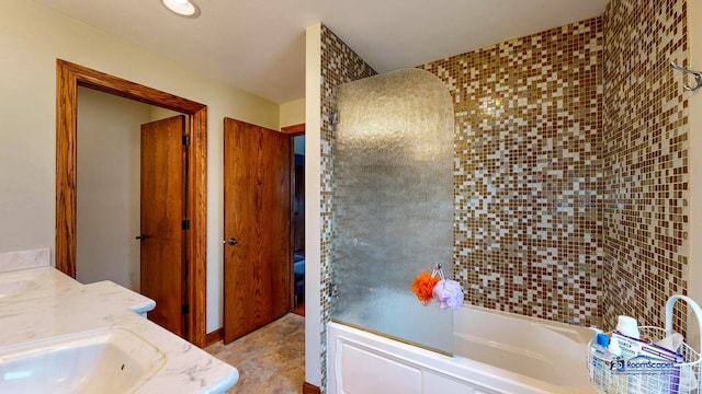1535 S Douglas Ave, Arlington Heights, IL 60005 - full bathroom with vanity and washtub / shower combination