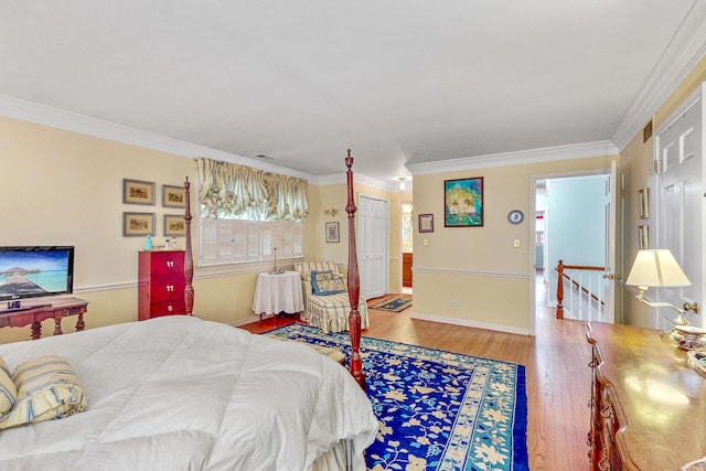 140 N Quincy St, Hinsdale, IL 60521 - bedroom featuring wood finished floors, crown molding, and baseboards