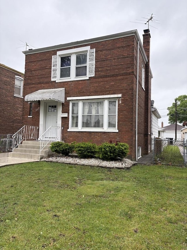 5314 S Lawndale Ave, Chicago, IL 60632 - view of front of property with brick siding and a chimney