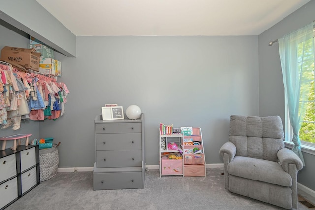 129 W Hampton Ct, Round Lake, IL 60073 - living area featuring carpet and baseboards
