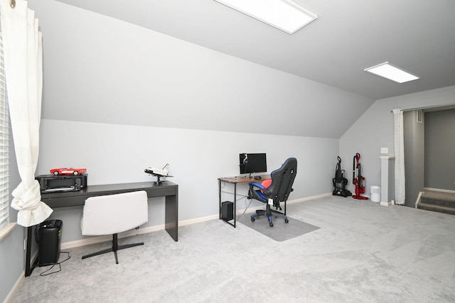 129 W Hampton Ct, Round Lake, IL 60073 - carpeted office space with lofted ceiling and baseboards