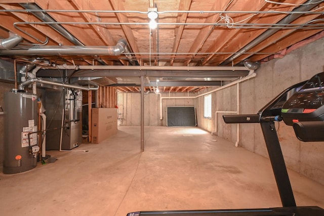 129 W Hampton Ct, Round Lake, IL 60073 - below grade area with water heater and heating unit