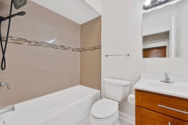 447 W 27th St, Chicago, IL 60616 - full bath featuring vanity, toilet, tub / shower combination, and baseboards