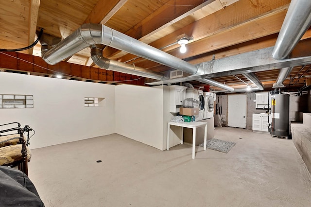447 W 27th St, Chicago, IL 60616 - basement with gas water heater and independent washer and dryer