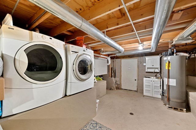 447 W 27th St, Chicago, IL 60616 - washroom with water heater and separate washer and dryer