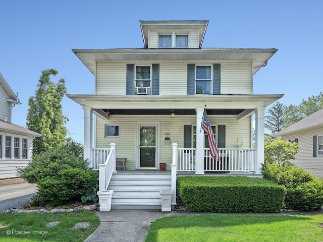 217 S Craig Pl, Lombard, IL 60148 - traditional style home with covered porch and cooling unit