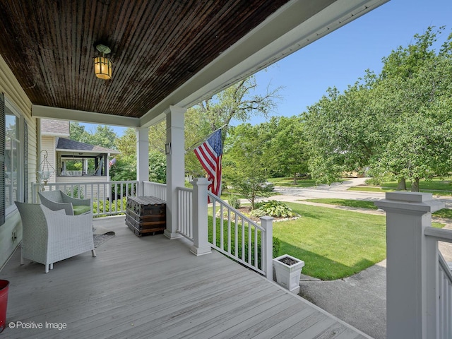 217 S Craig Pl, Lombard, IL 60148 - porch featuring a lawn
