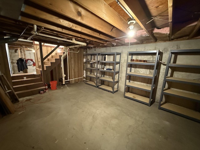 3357 D Hutchison Ave, Joliet, IL 60431 - unfinished below grade area featuring stairs