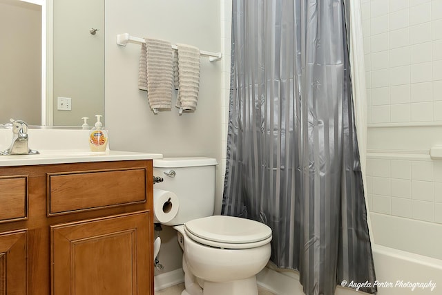 4219 Savoy Ln Unit 4219, Mchenry, IL 60050 - bathroom featuring vanity, toilet, and shower / bath combination with curtain
