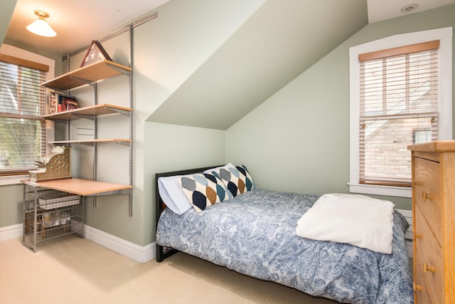 740 Wisner St, Park Ridge, IL 60068 - bedroom with lofted ceiling, carpet, multiple windows, and baseboards