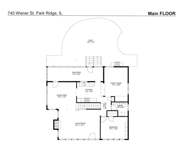 740 Wisner St, Park Ridge, IL 60068 - room layout
