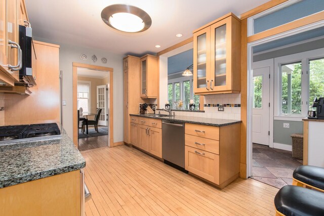 740 Wisner St, Park Ridge, IL 60068 - kitchen featuring stainless steel appliances, a sink, healthy amount of natural light, decorative backsplash, and recessed lighting