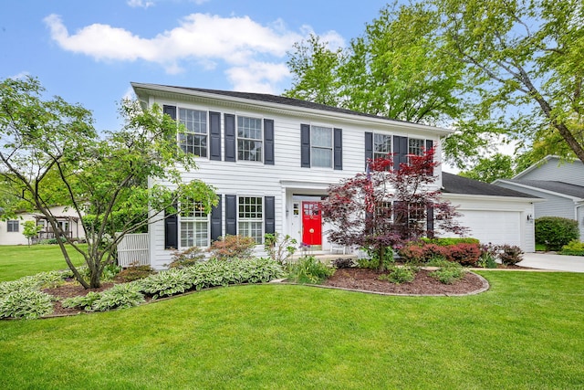 5234 Cedar Ct, Lisle, IL 60532 - colonial home with a garage, driveway, and a front lawn