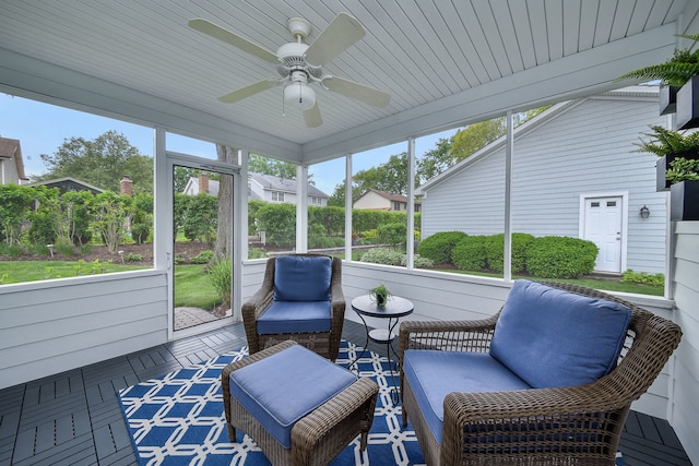 5234 Cedar Ct, Lisle, IL 60532 - sunroom / solarium featuring ceiling fan