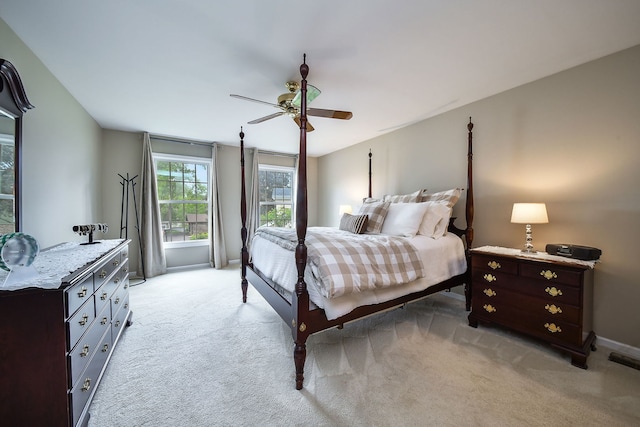 5234 Cedar Ct, Lisle, IL 60532 - bedroom featuring light colored carpet, ceiling fan, and baseboards