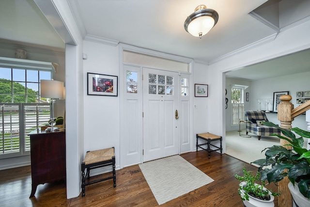 5234 Cedar Ct, Lisle, IL 60532 - entryway featuring wood finished floors and crown molding