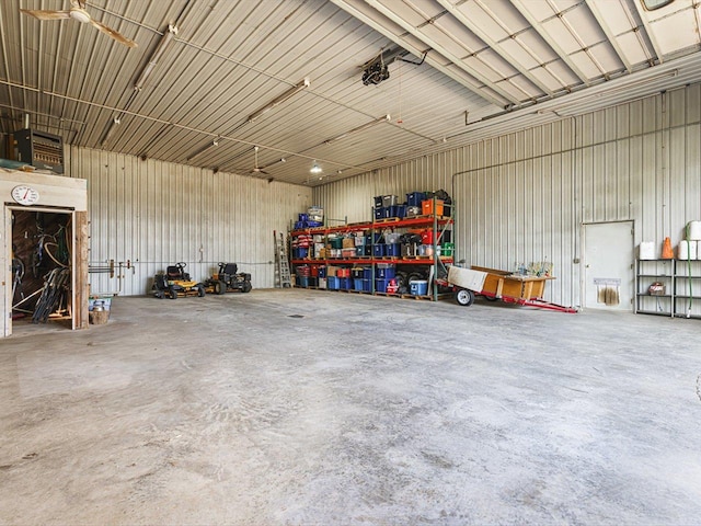 9104 E Weber Rd, Ridott, IL 61067 - garage featuring metal wall