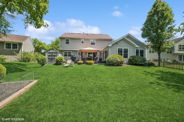 1250 Fernleaf Dr, Crystal Lake, IL 60014 - back of house featuring a gazebo