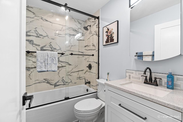 384 Glen Farm Ln, Lake Zurich, IL 60047 - full bath with vanity, toilet, and shower / bath combination with glass door